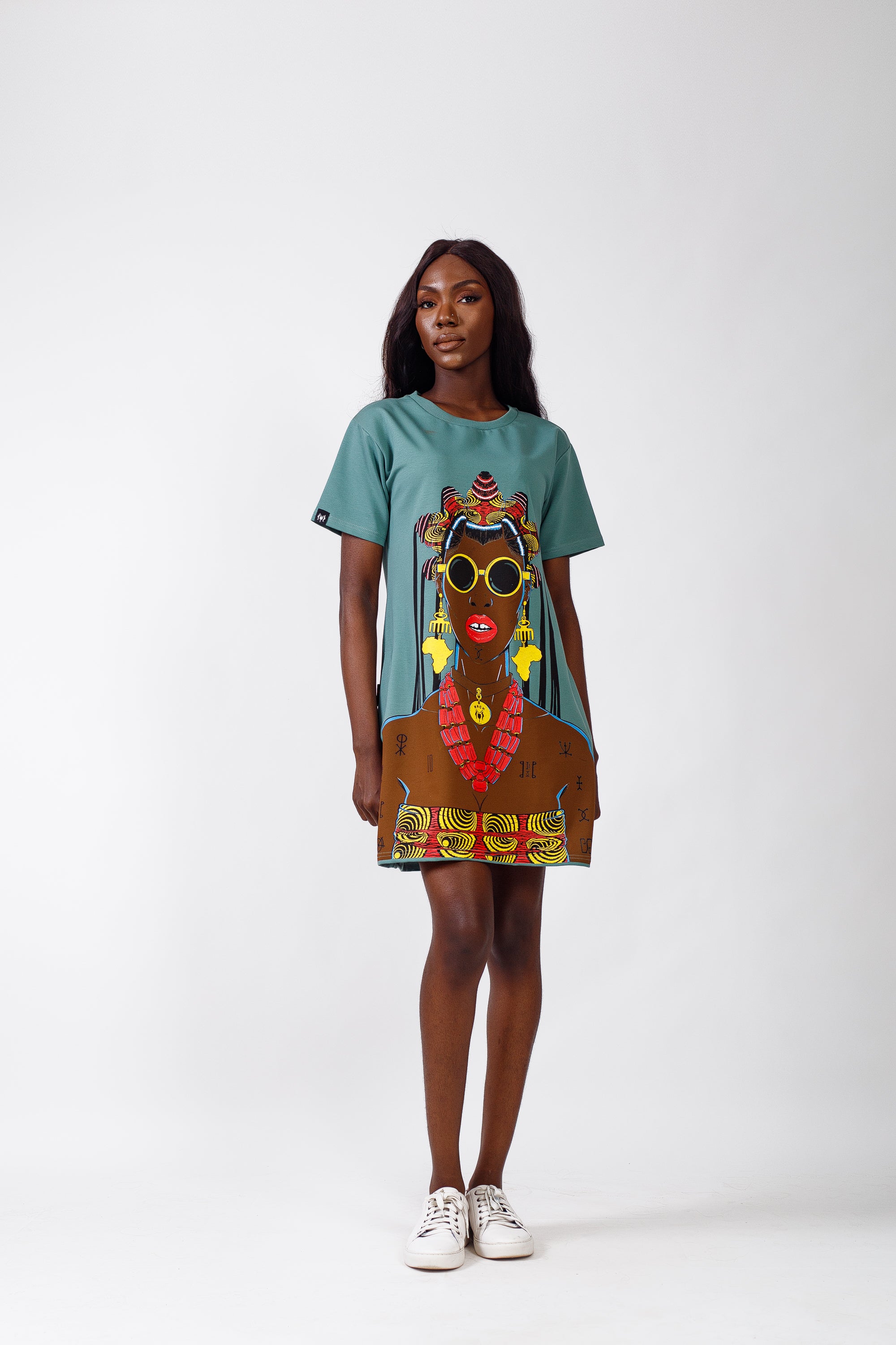 Adanma Dress in Green
