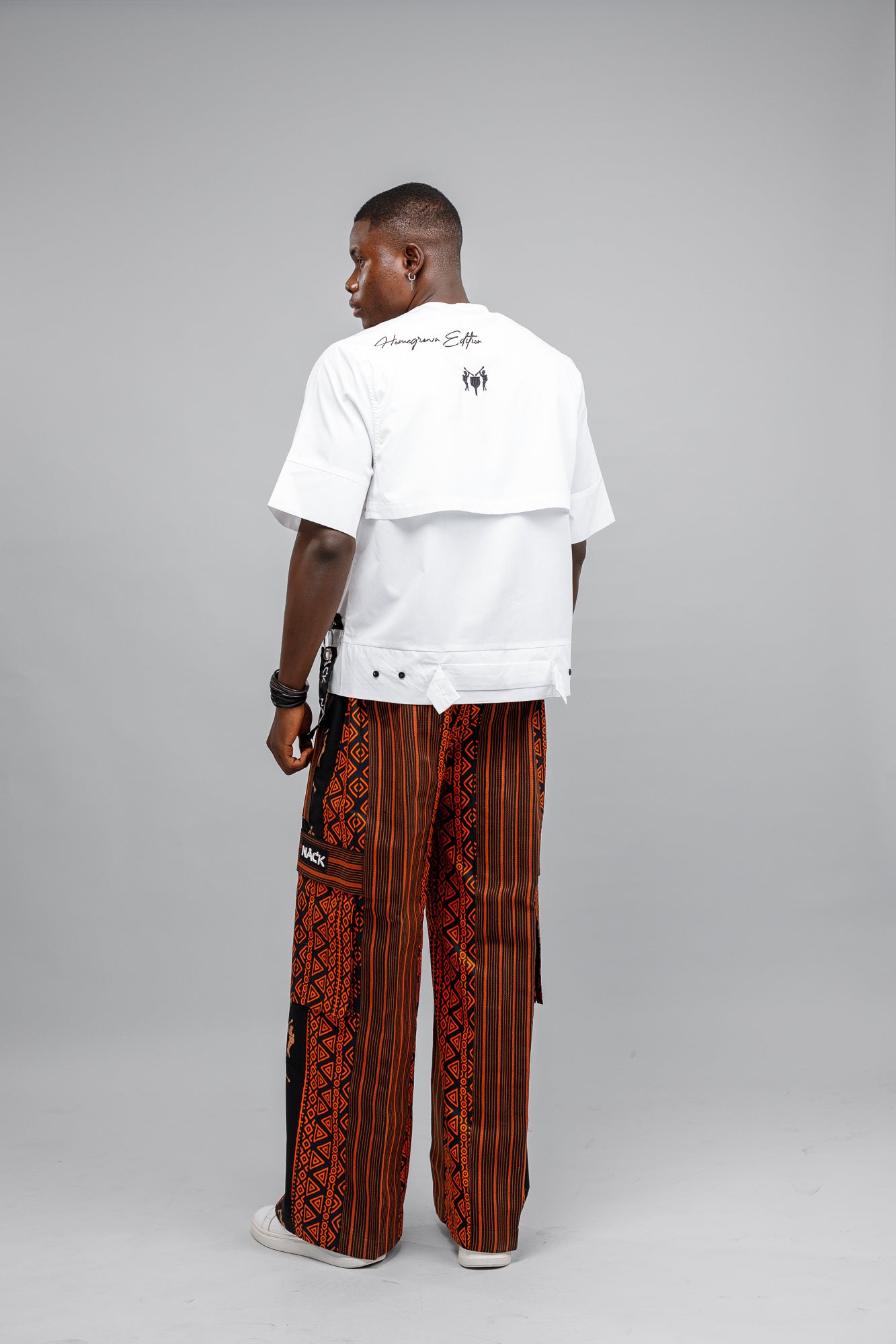Afropop Mix Pant in Orange