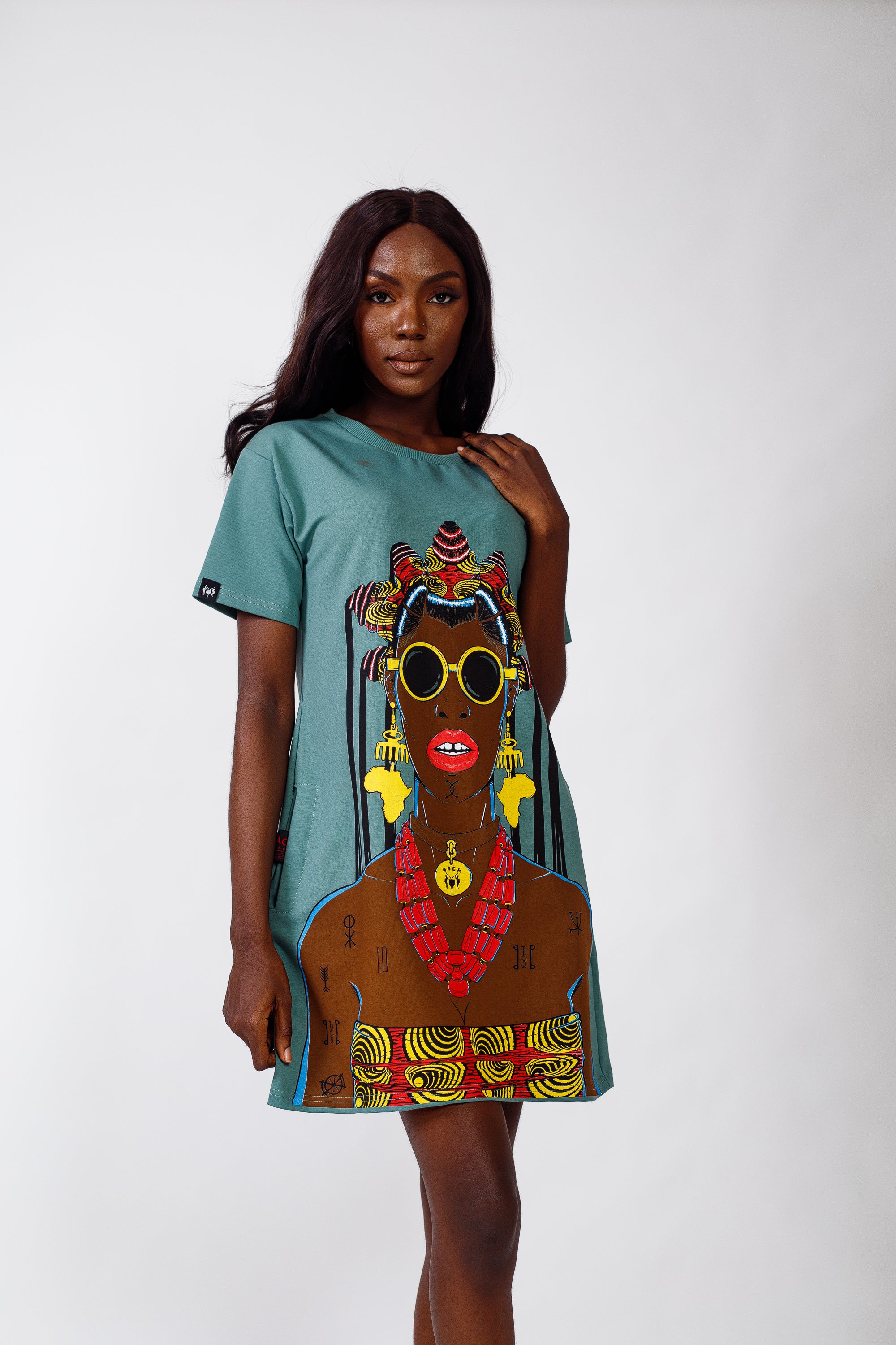 Adanma Dress in Green