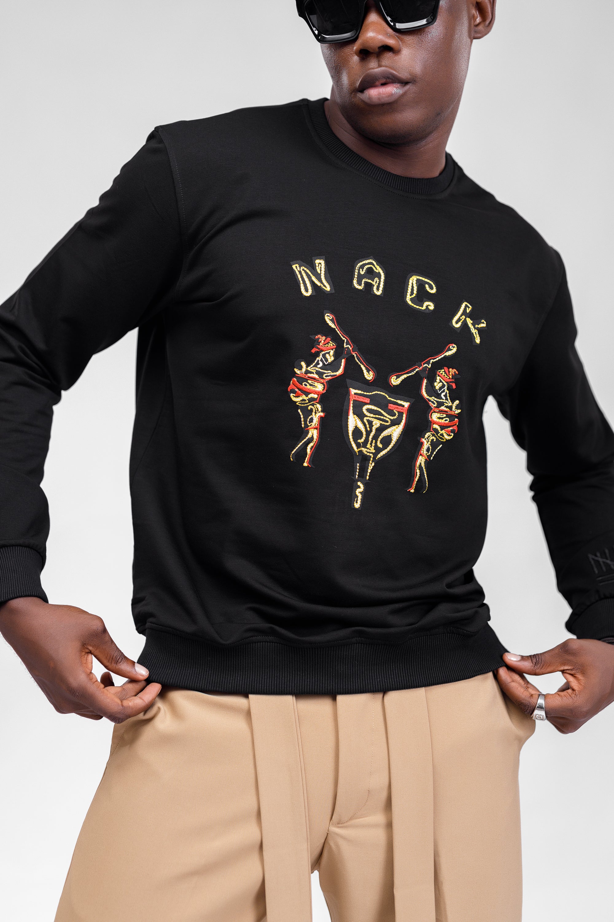 NACK Classic Sweat Top in Black