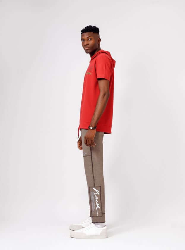 Hooded Tee in Red - Shirts & Tops