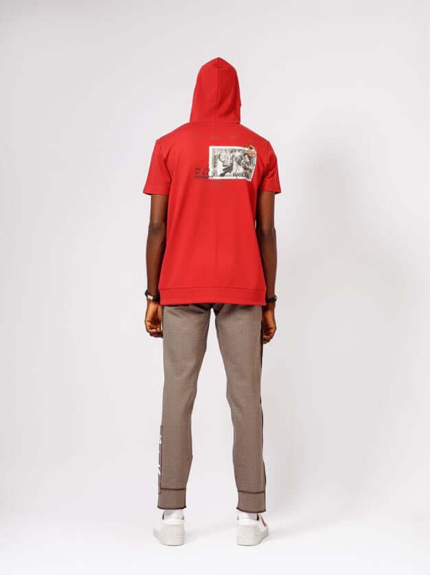 Hooded Tee in Red - Shirts & Tops