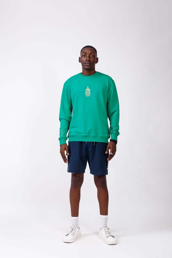 Ife Kingdom Sweat Top in Green - Shirts & Tops