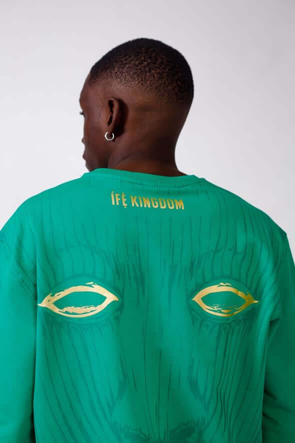 Ife Kingdom Sweat Top in Green - Shirts & Tops