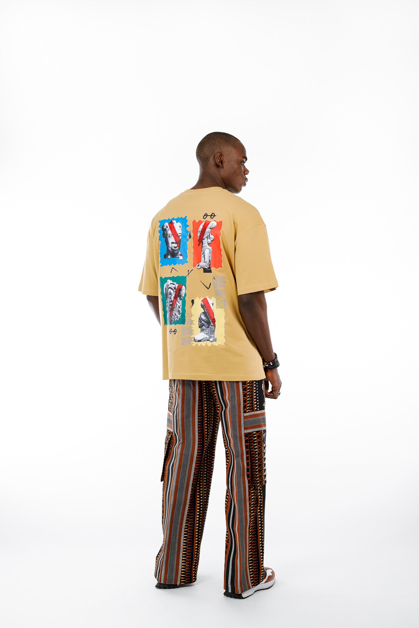 Afropop Mix Pant in Brown