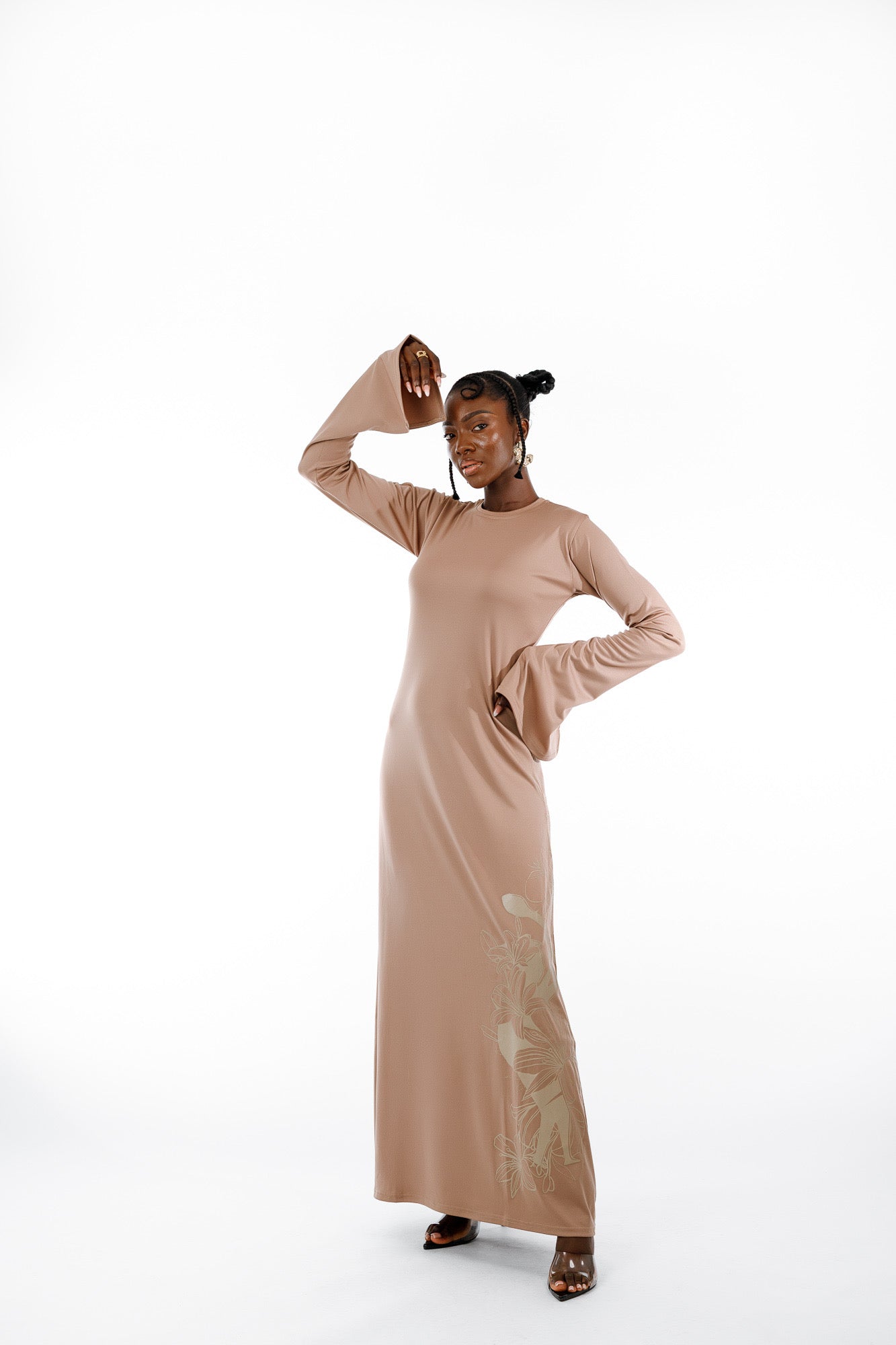 Zuri Dress in Beige