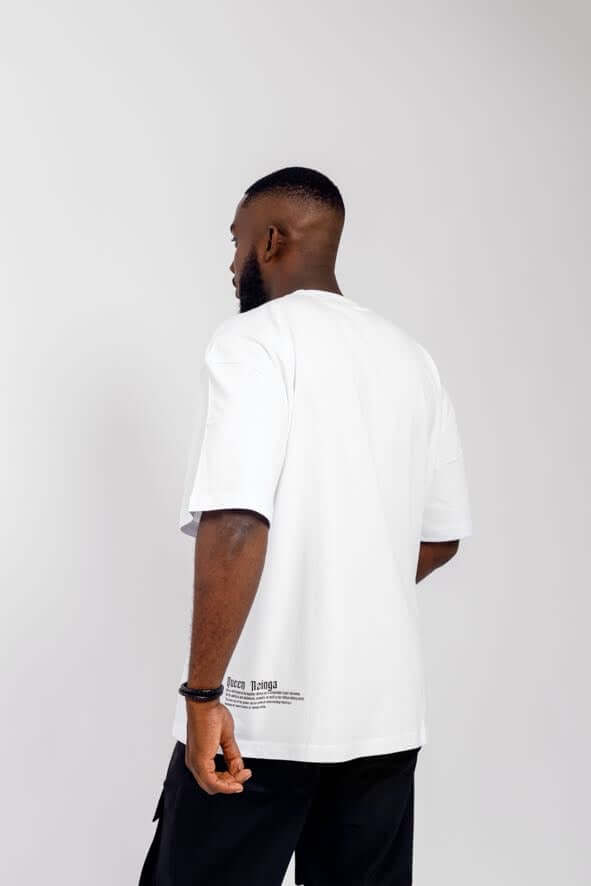 Absolute Power Tee in White (Oversized) -