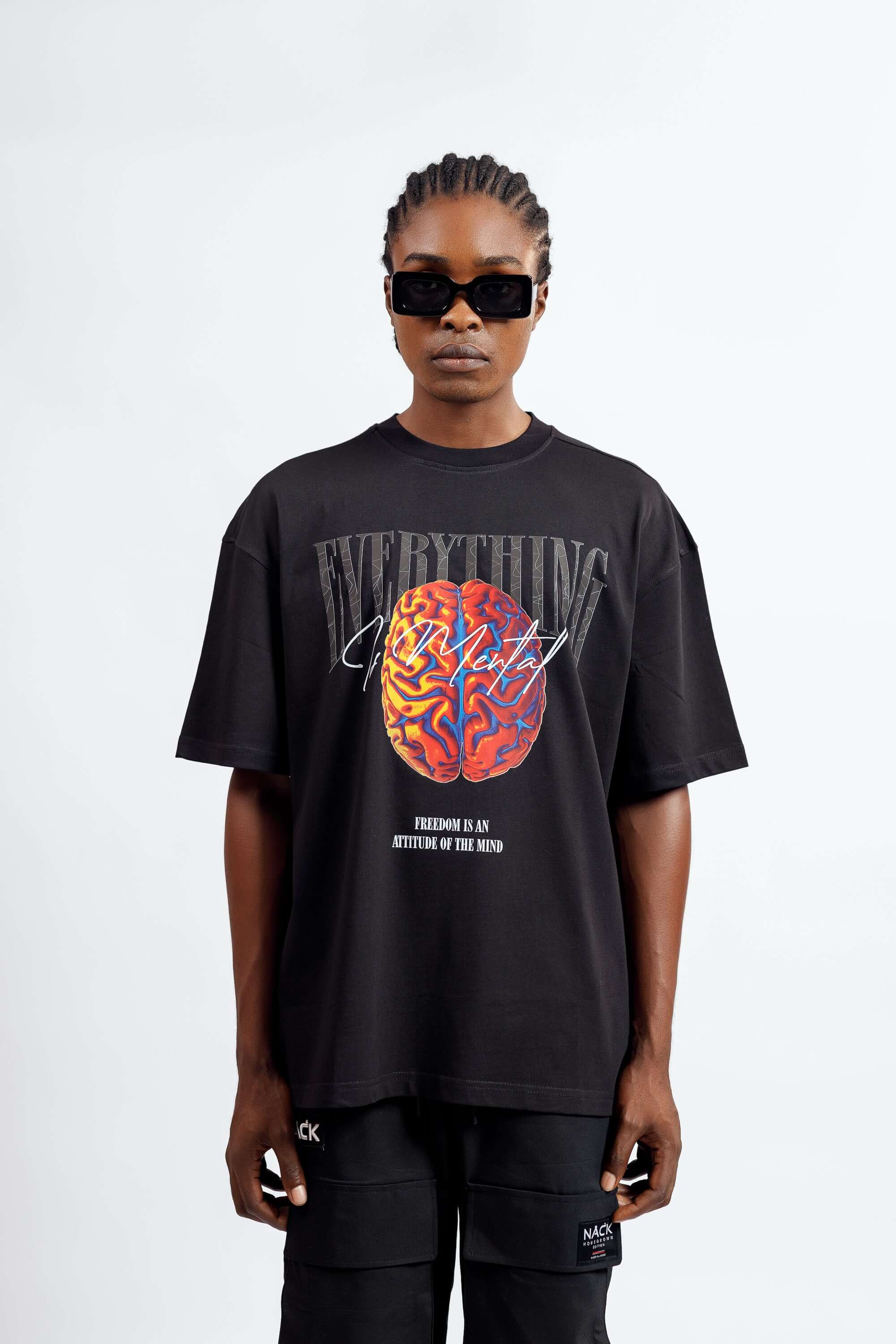 Everything Mental Tee in Black -