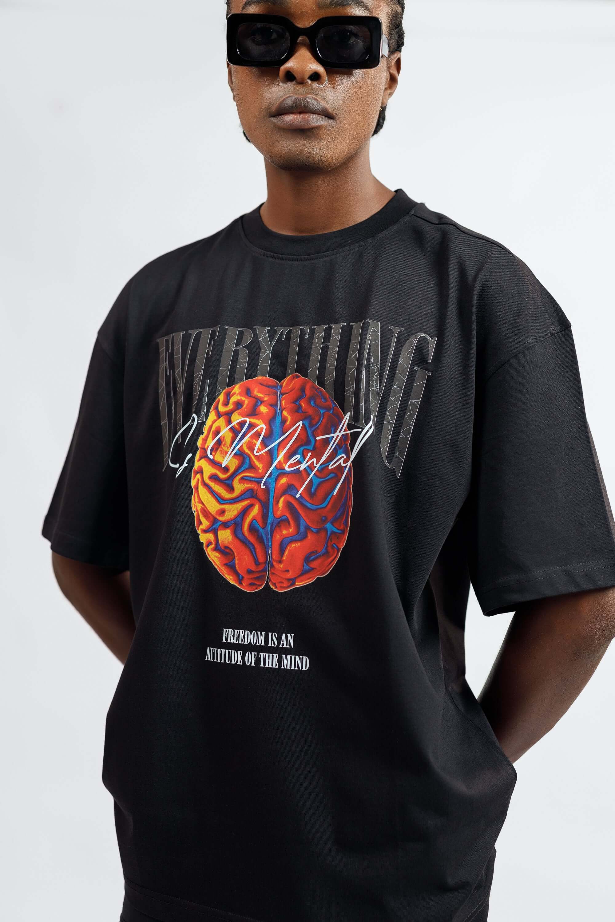 Everything Mental Tee in Black -