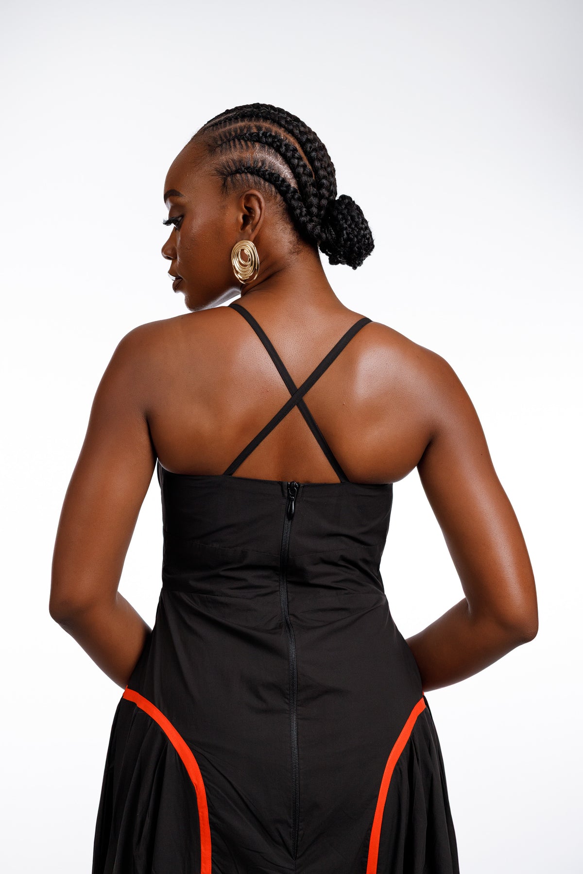Farrko Afro Dress in Black