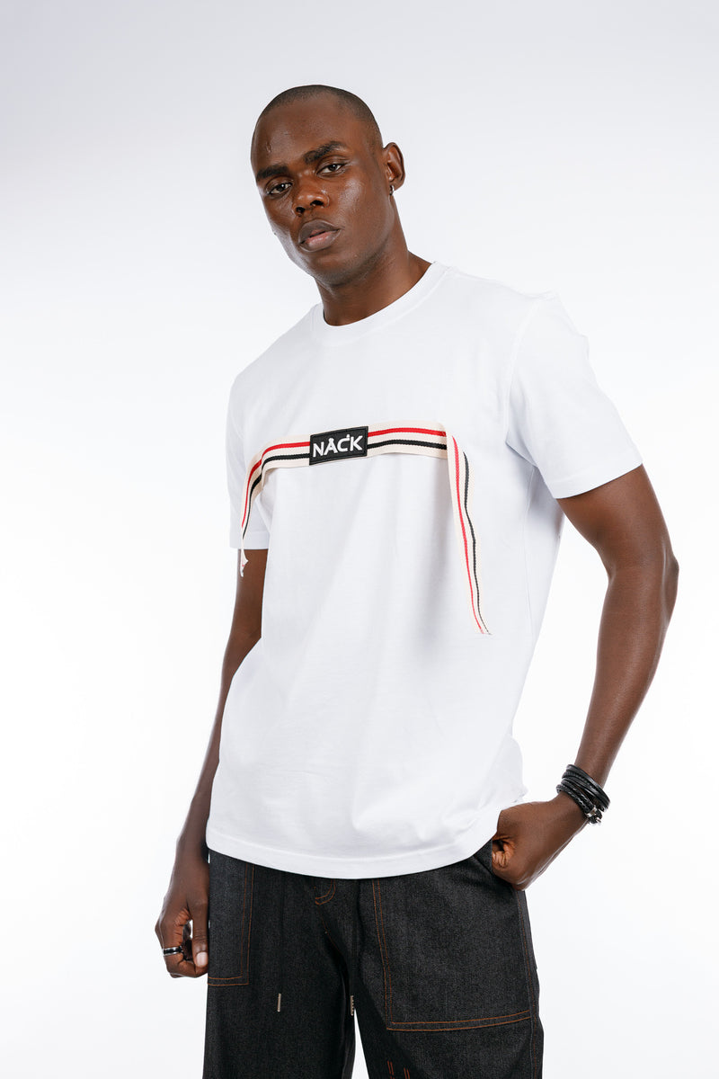 NACK Ribbon Tee in White