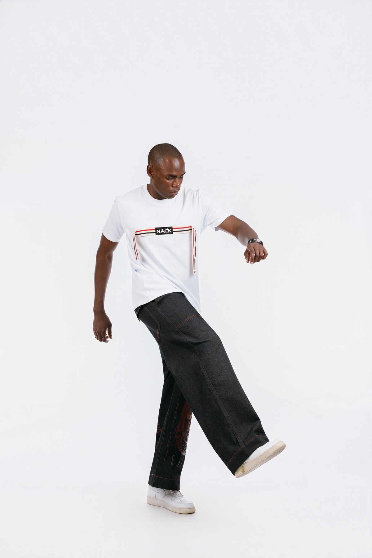 NACK Ribbon Tee in White