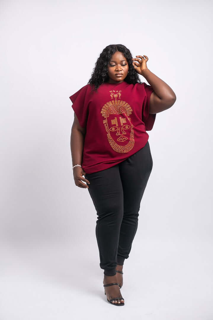 Festac Top in Wine - Shirts & Tops