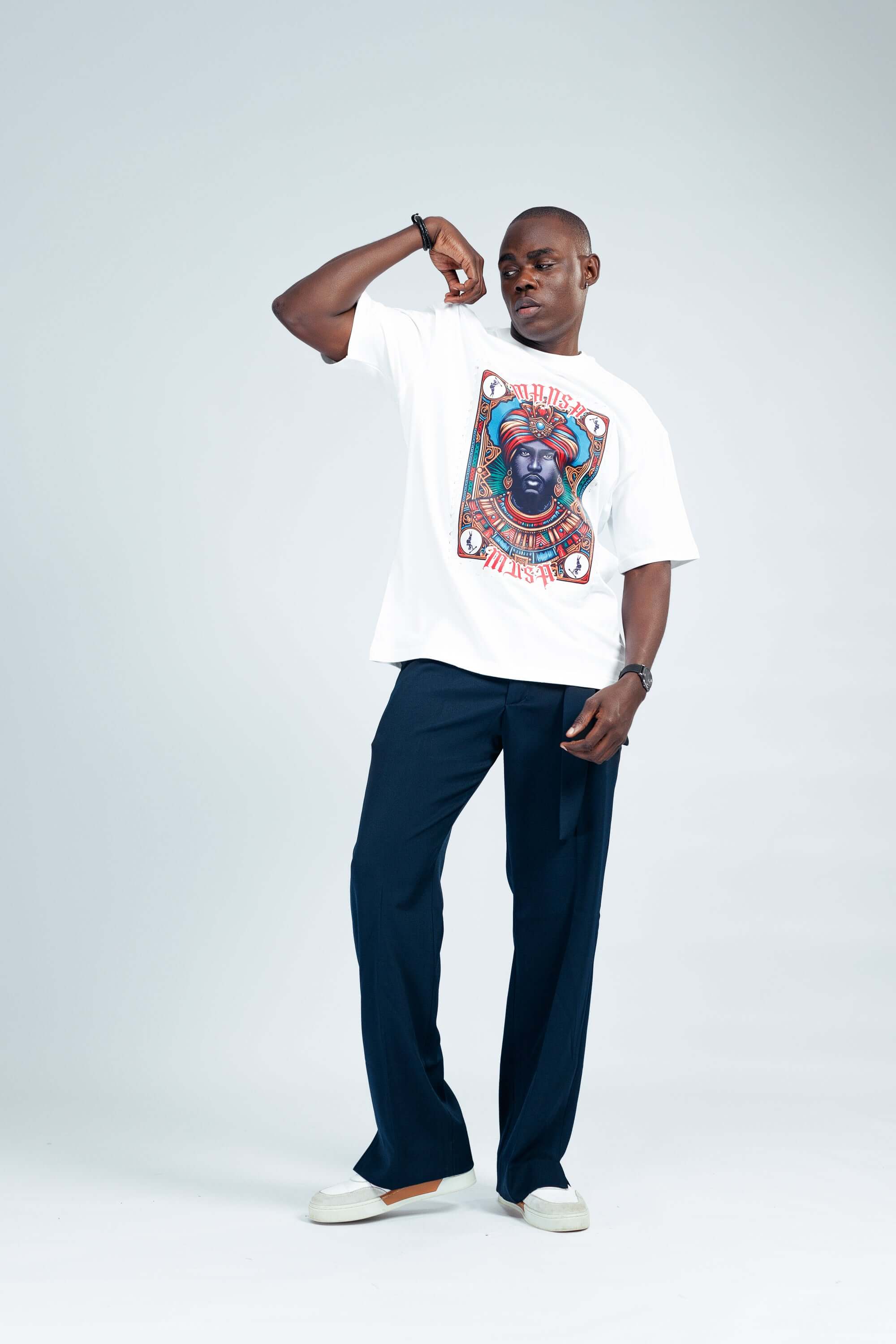 Mansa Musa Tee in White - Uncategorized