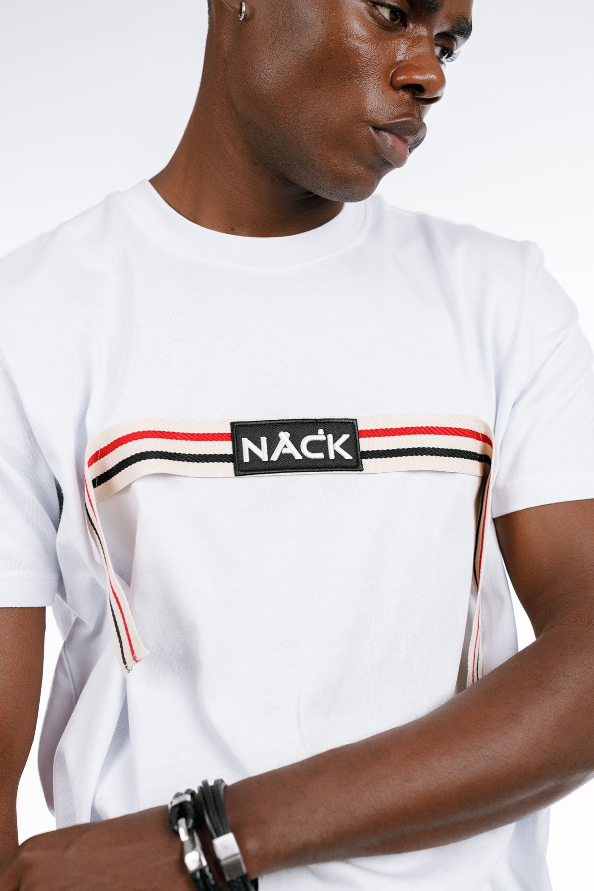 NACK Ribbon Tee in White