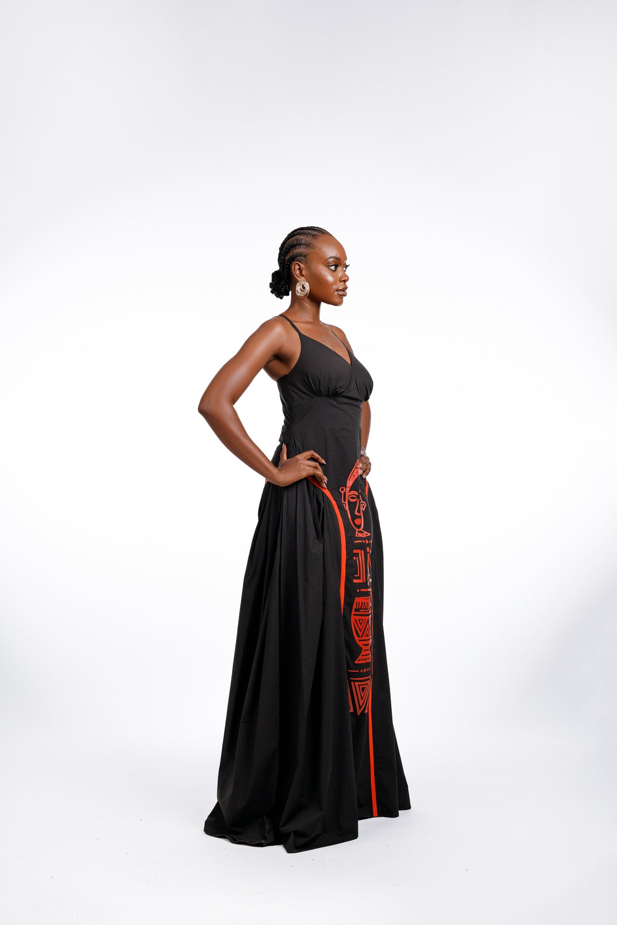 Farrko Afro Dress in Black