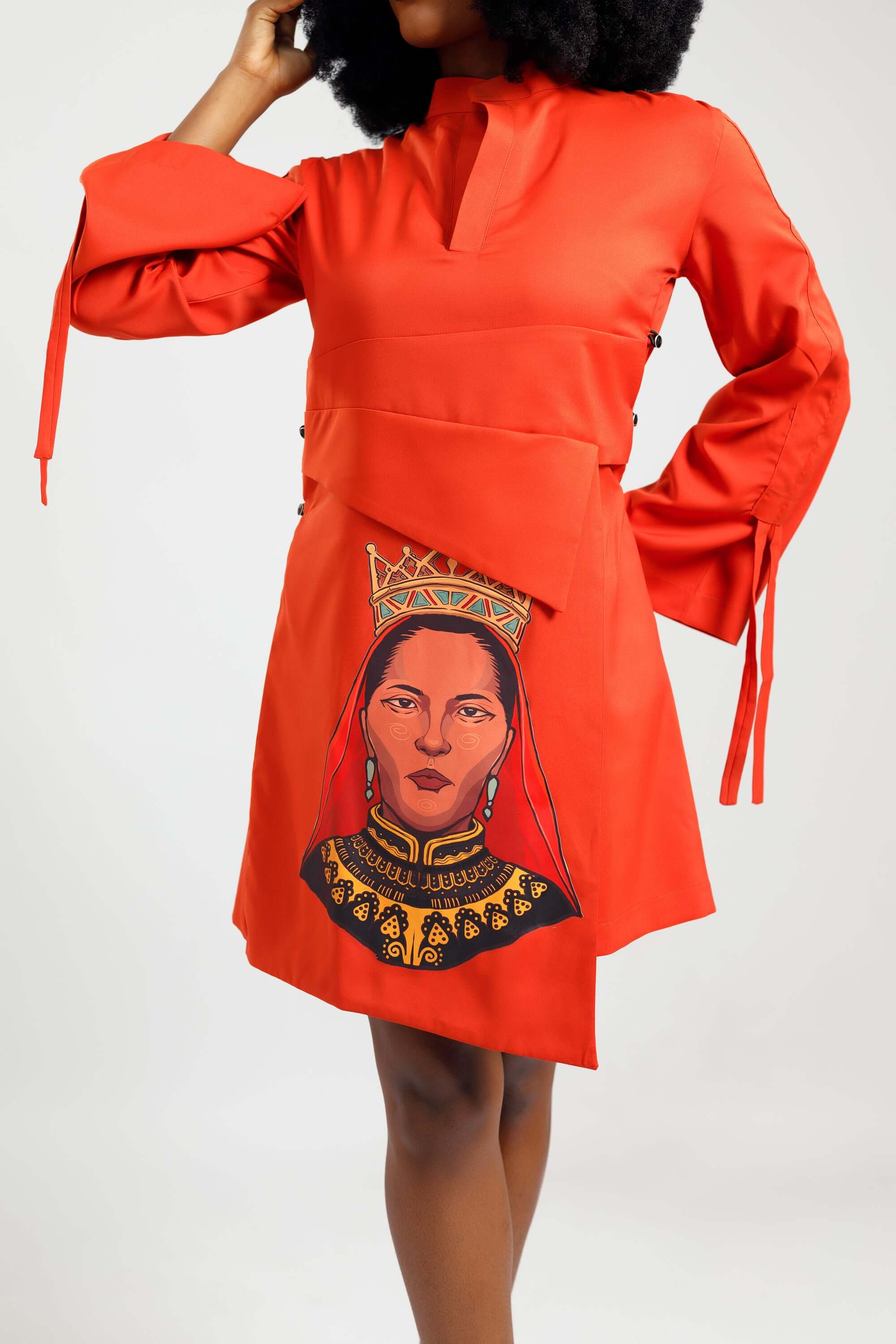 Wrap Dress in Orange - Dresses