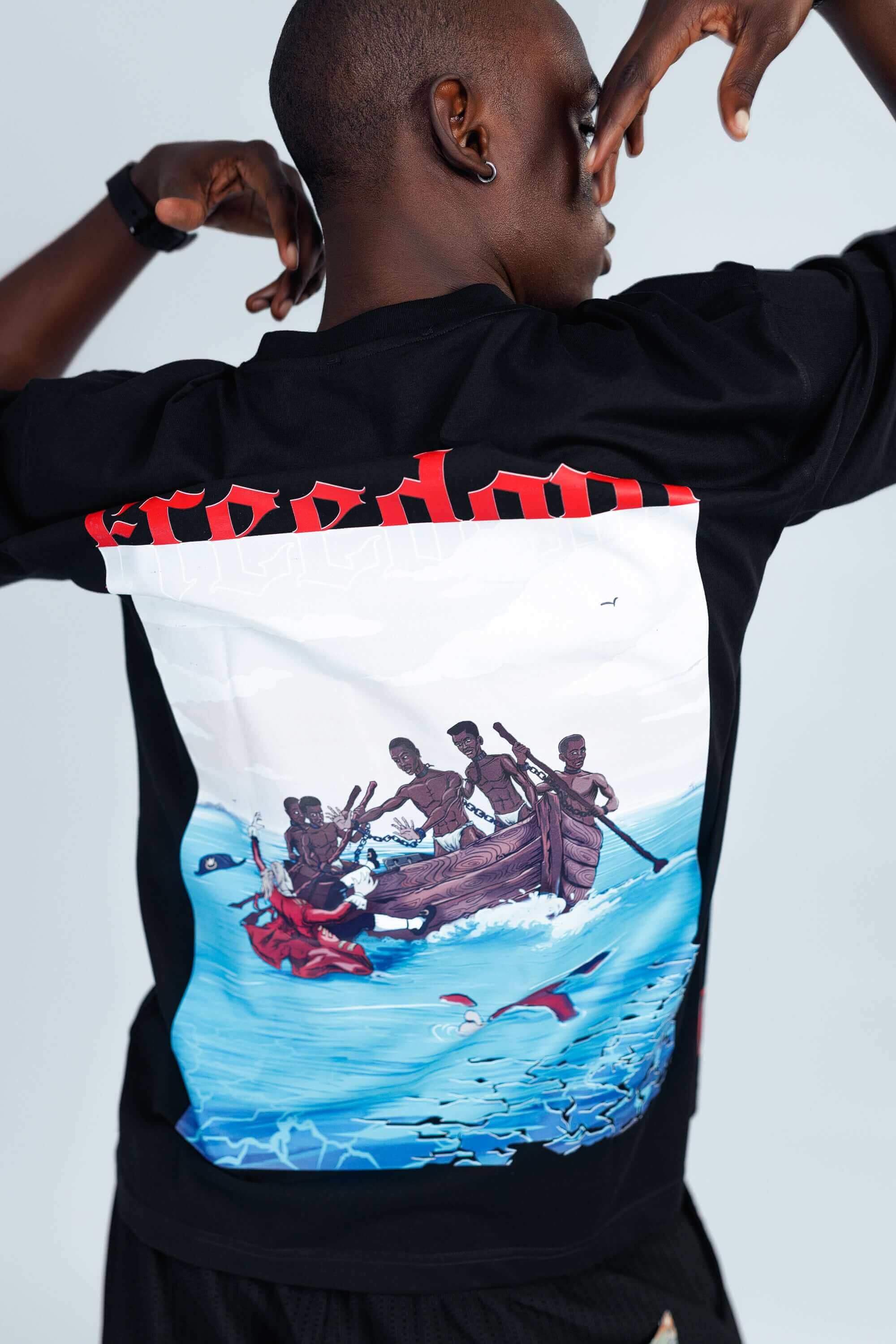 Freedom Tee in Black - Uncategorized