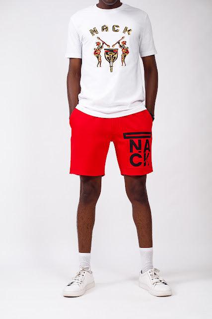 NACK Cut Short in Red - Shorts