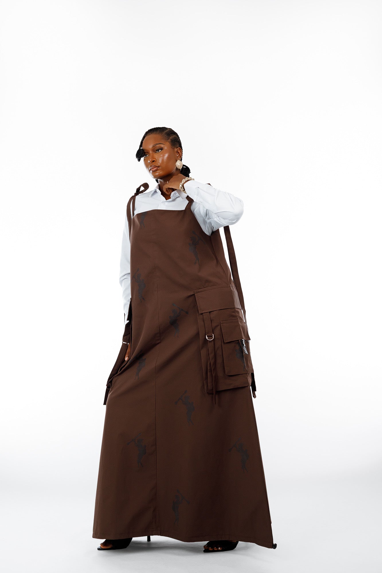 Amani Combat Dress in Brown