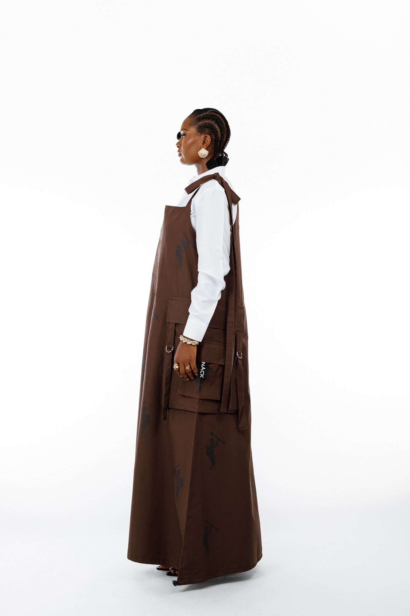 Amani Combat Dress in Brown