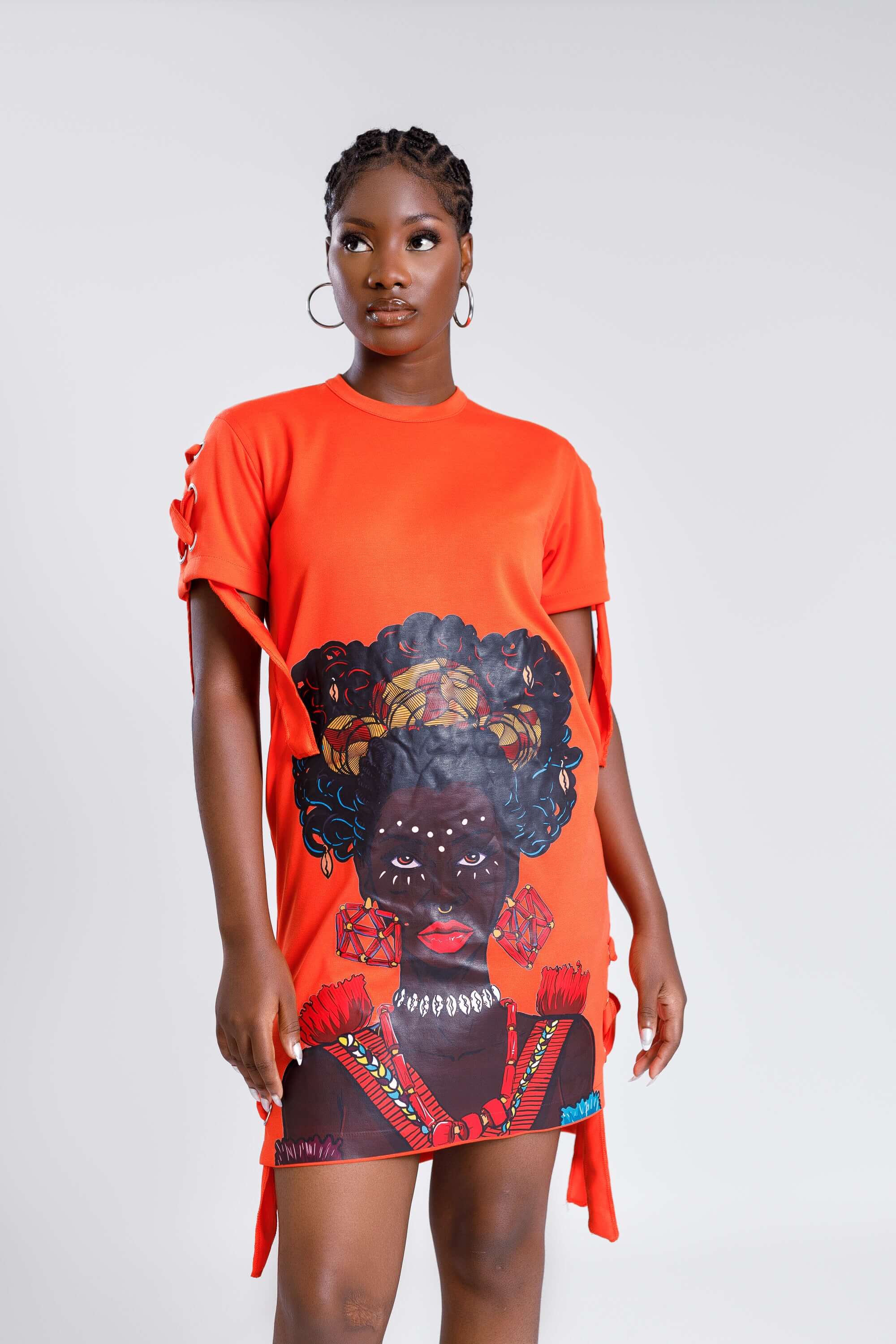 Ibibio Dress in Orange - Dresses