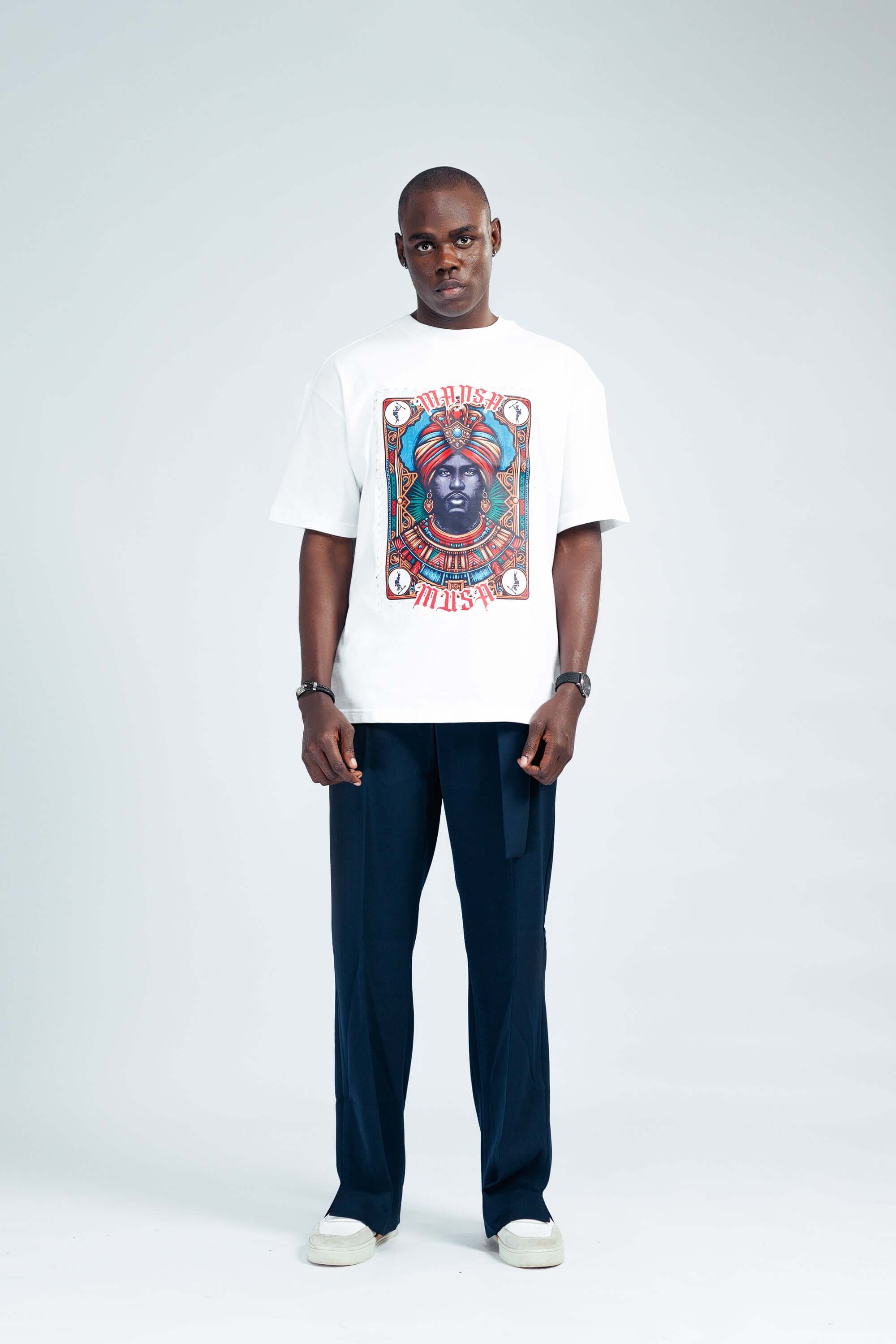 Mansa Musa Tee in White - Uncategorized