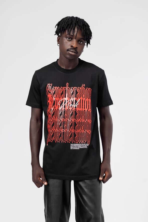 Reverberation Tee in Black - Shirts & Tops