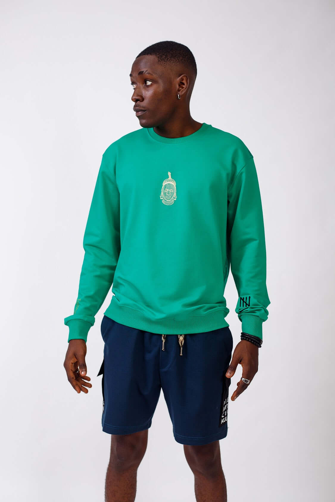 Ife Kingdom Sweat Top in Green - Shirts & Tops