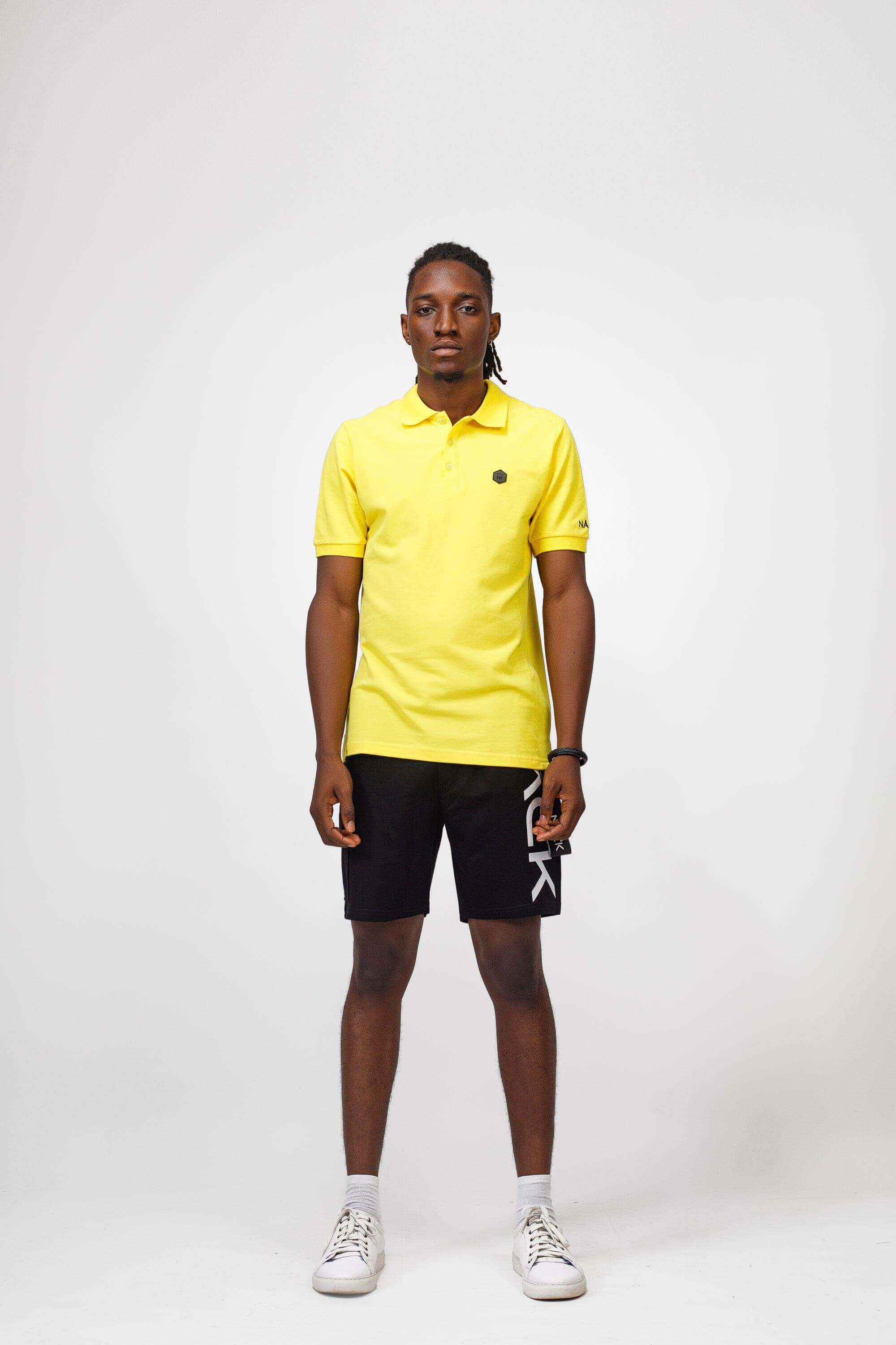 NACK PVC Polo in Yellow - Shirts & Tops