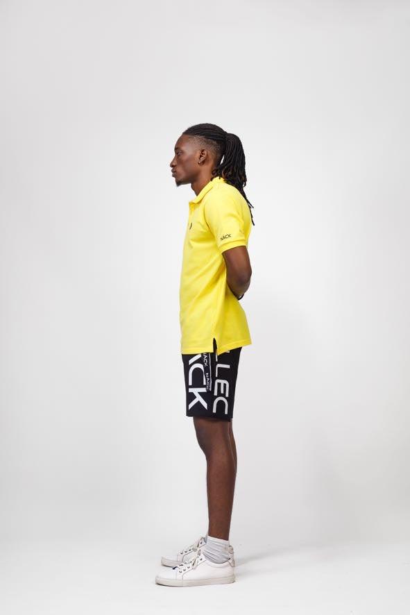 NACK PVC Polo in Yellow - Shirts & Tops