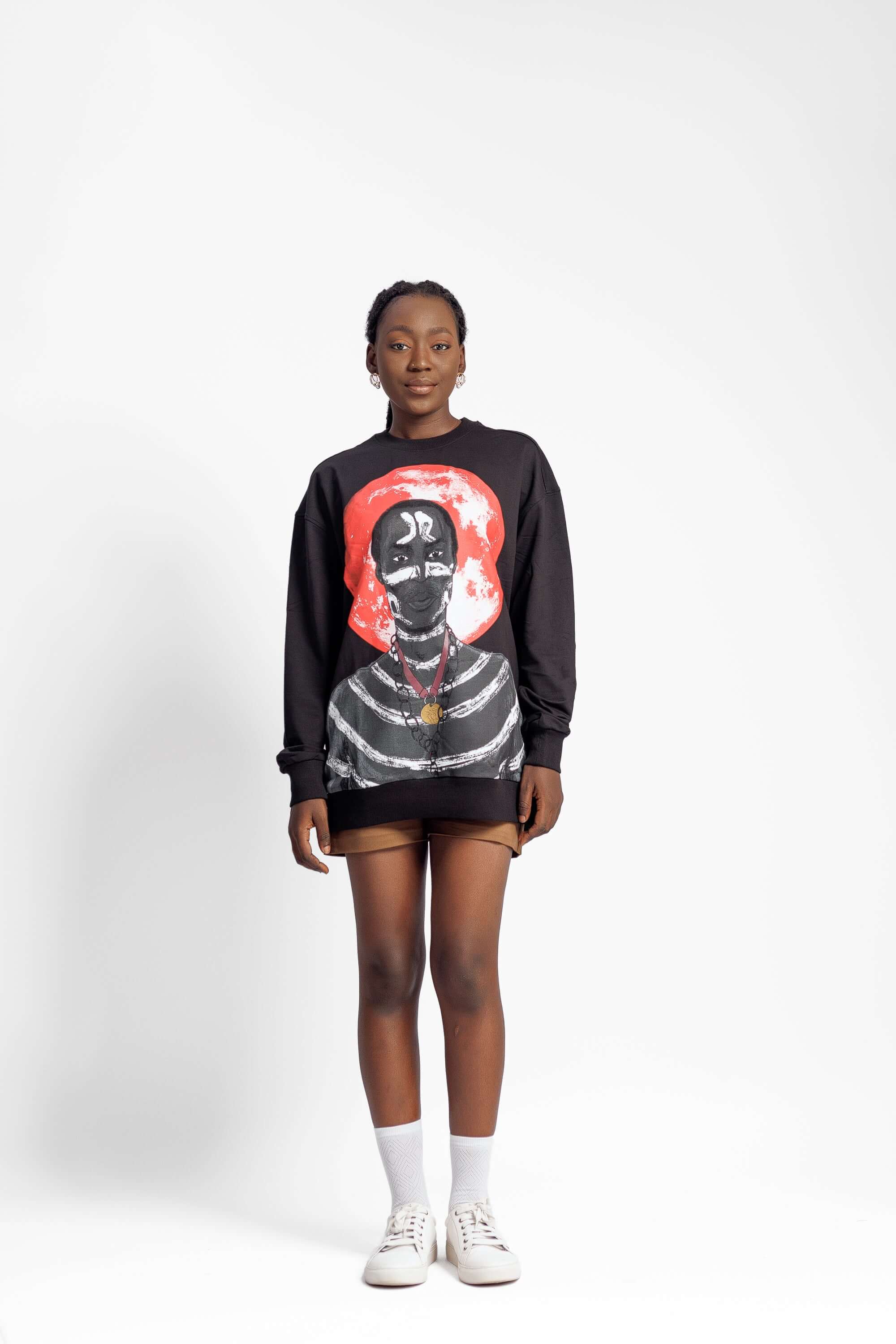 Fela Sweat Top in Black - Shirts & Tops