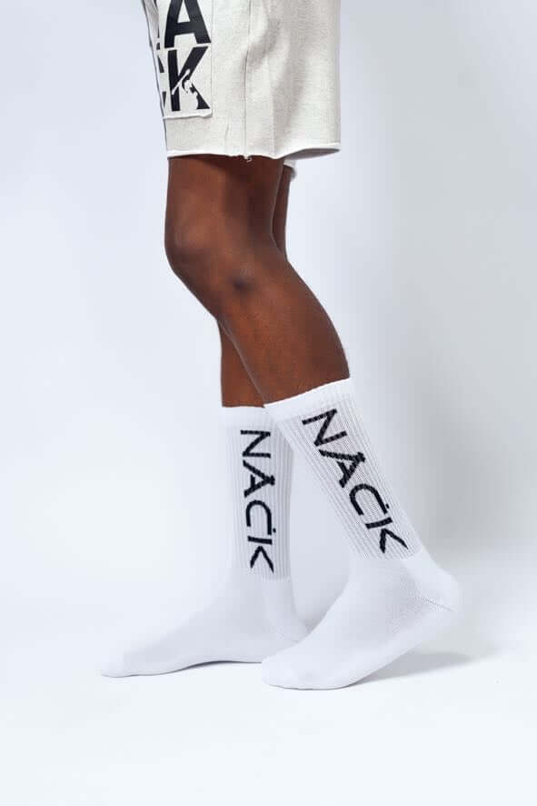 NACK Bold Socks in White - Apparel & Accessories