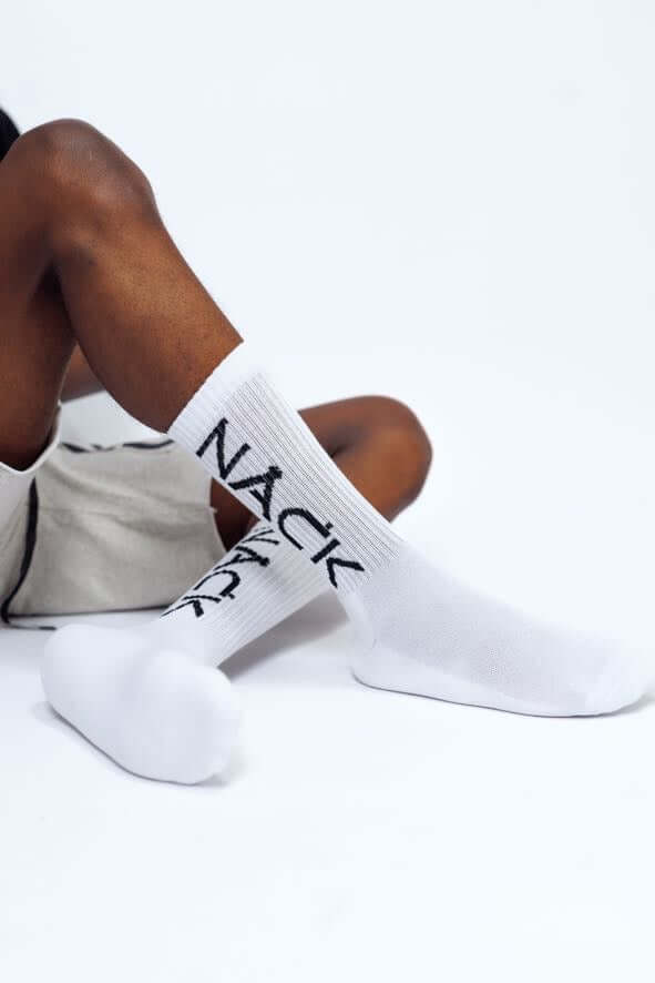 NACK Bold Socks in White - Apparel & Accessories