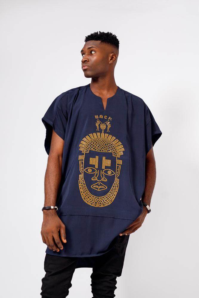 Festac Native in Blue - Shirts & Tops