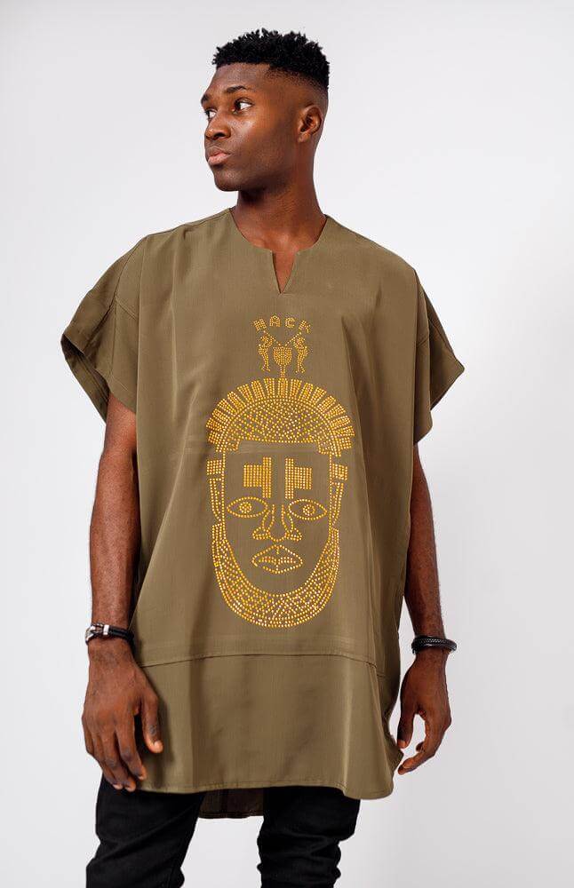 Festac Native in Green - Shirts & Tops