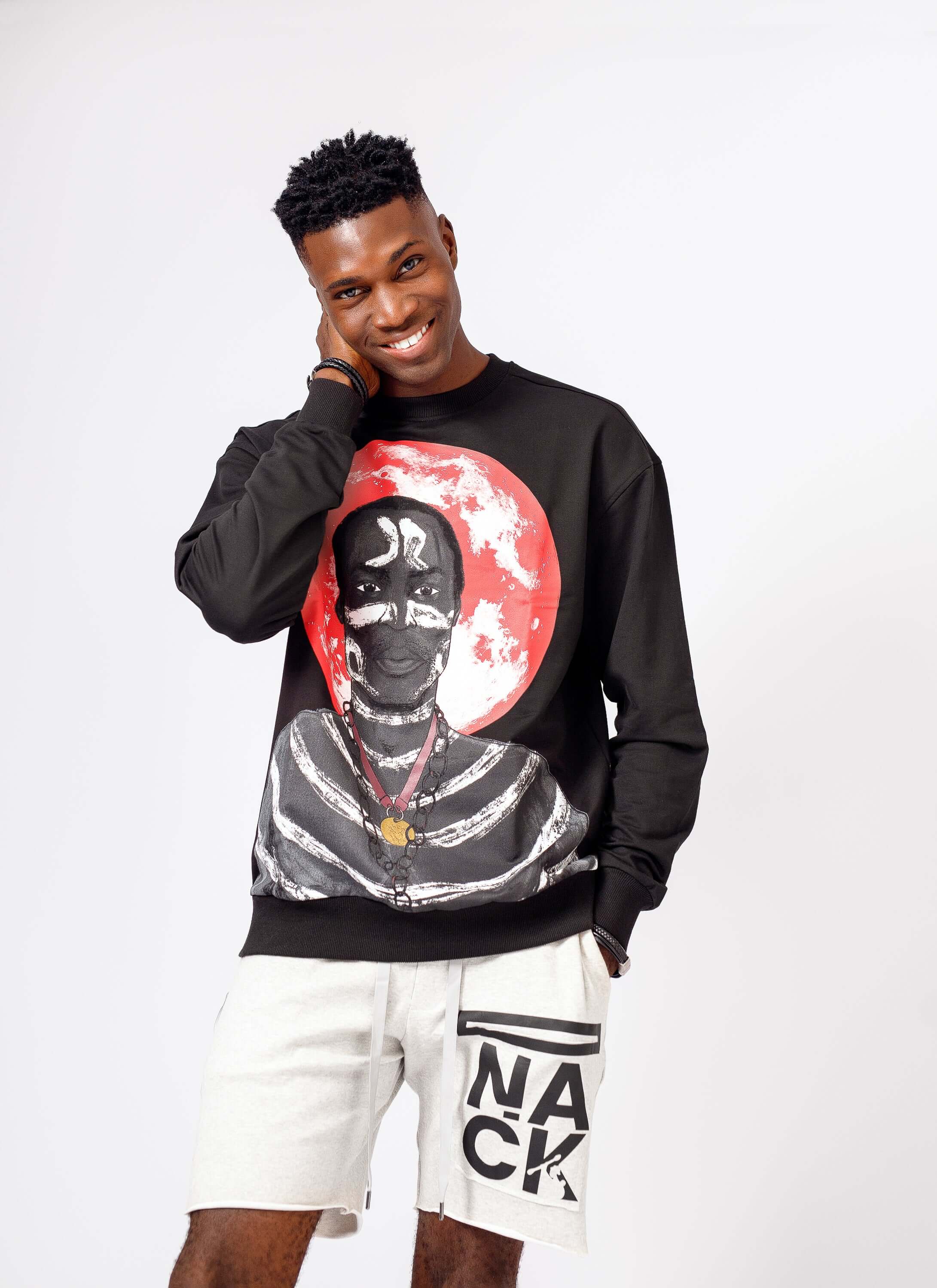 Fela Sweat Top in Black - Shirts & Tops