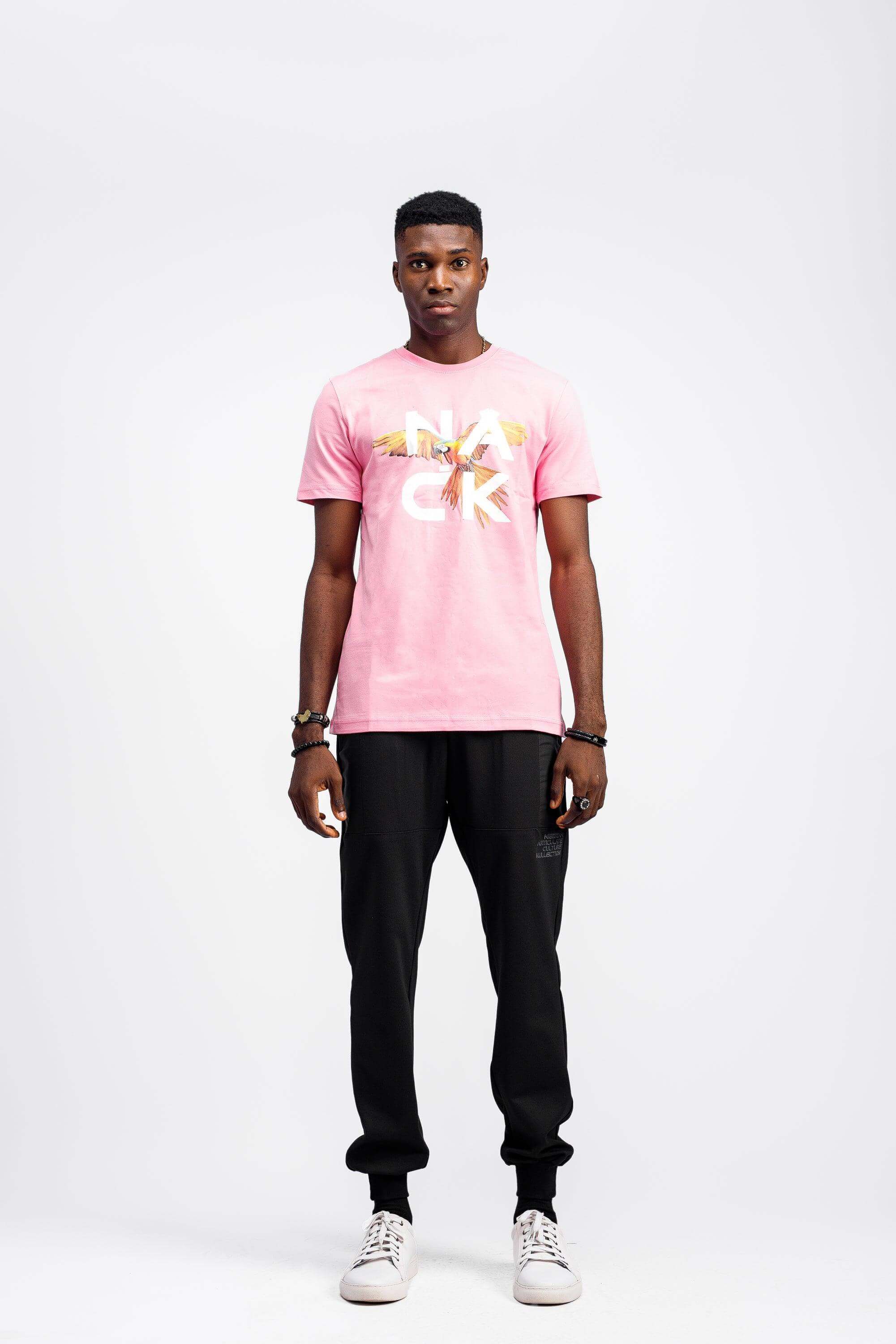 Afrobird Tee in Pink - Shirts & Tops