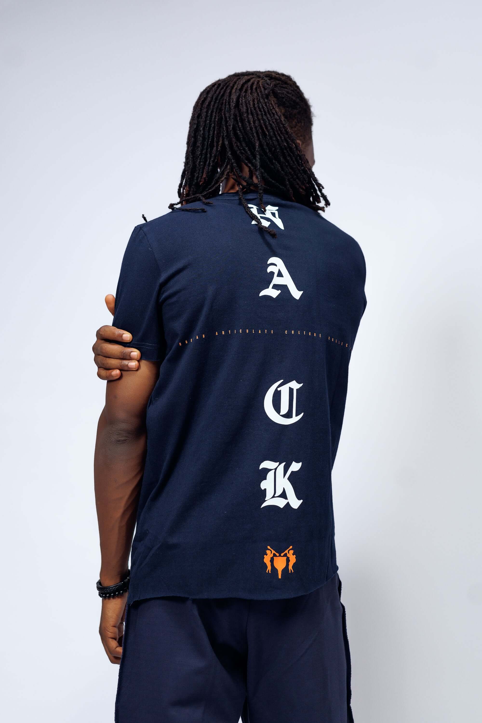 Imani Tee in Navy Blue - Shirts & Tops