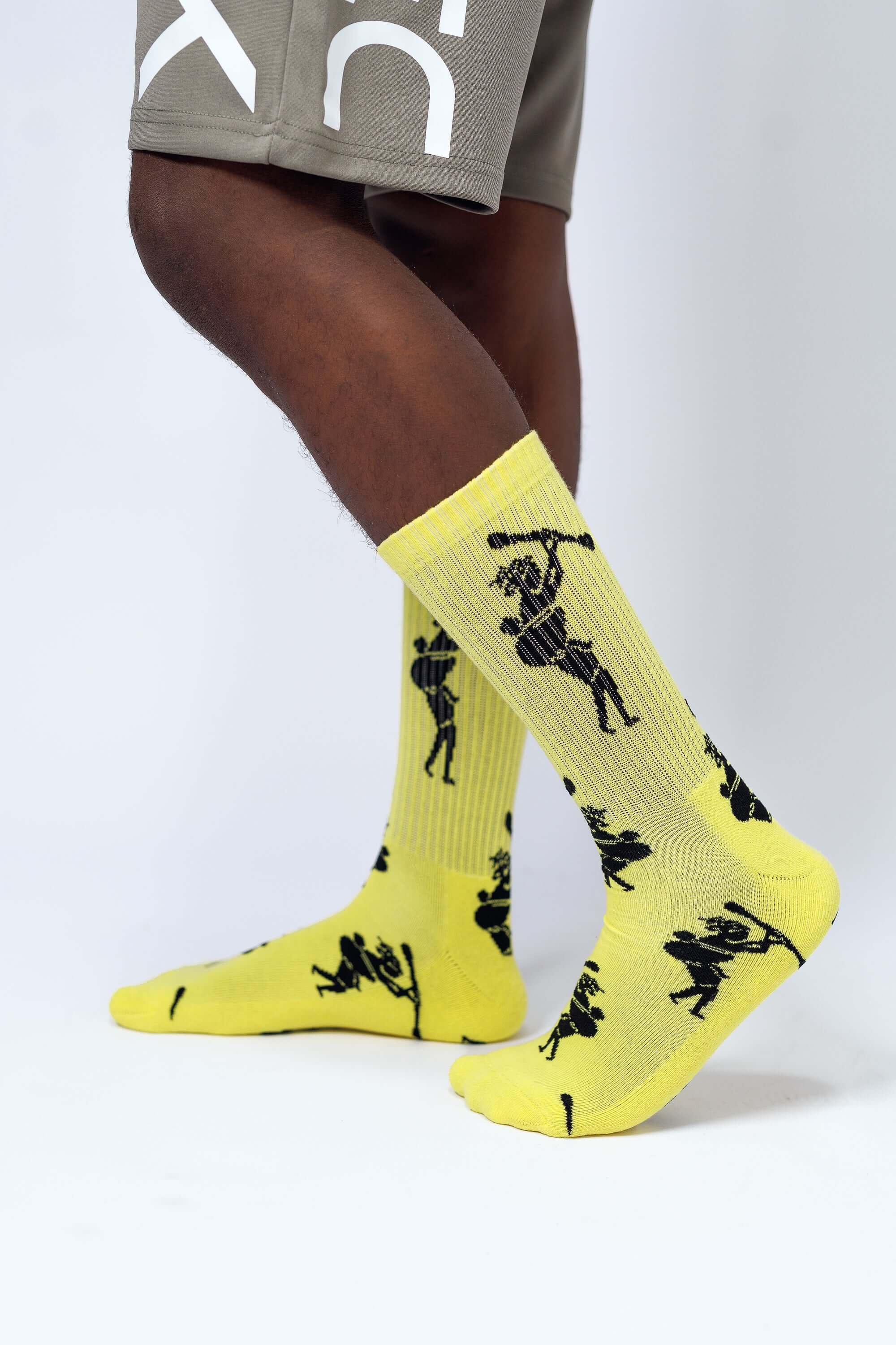 HF NACK Logo socks in yellow - Socks