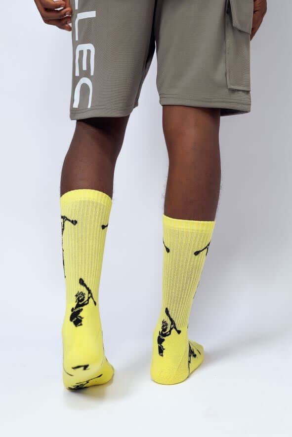 HF NACK Logo socks in yellow - Socks