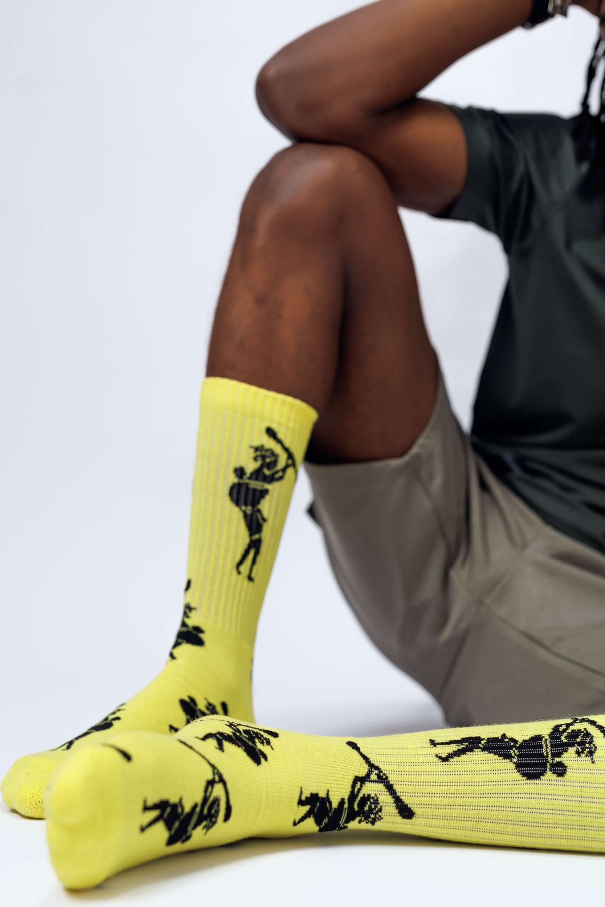 HF NACK Logo socks in yellow - Socks