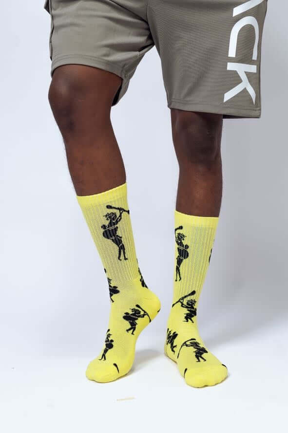 HF NACK Logo socks in yellow - Socks