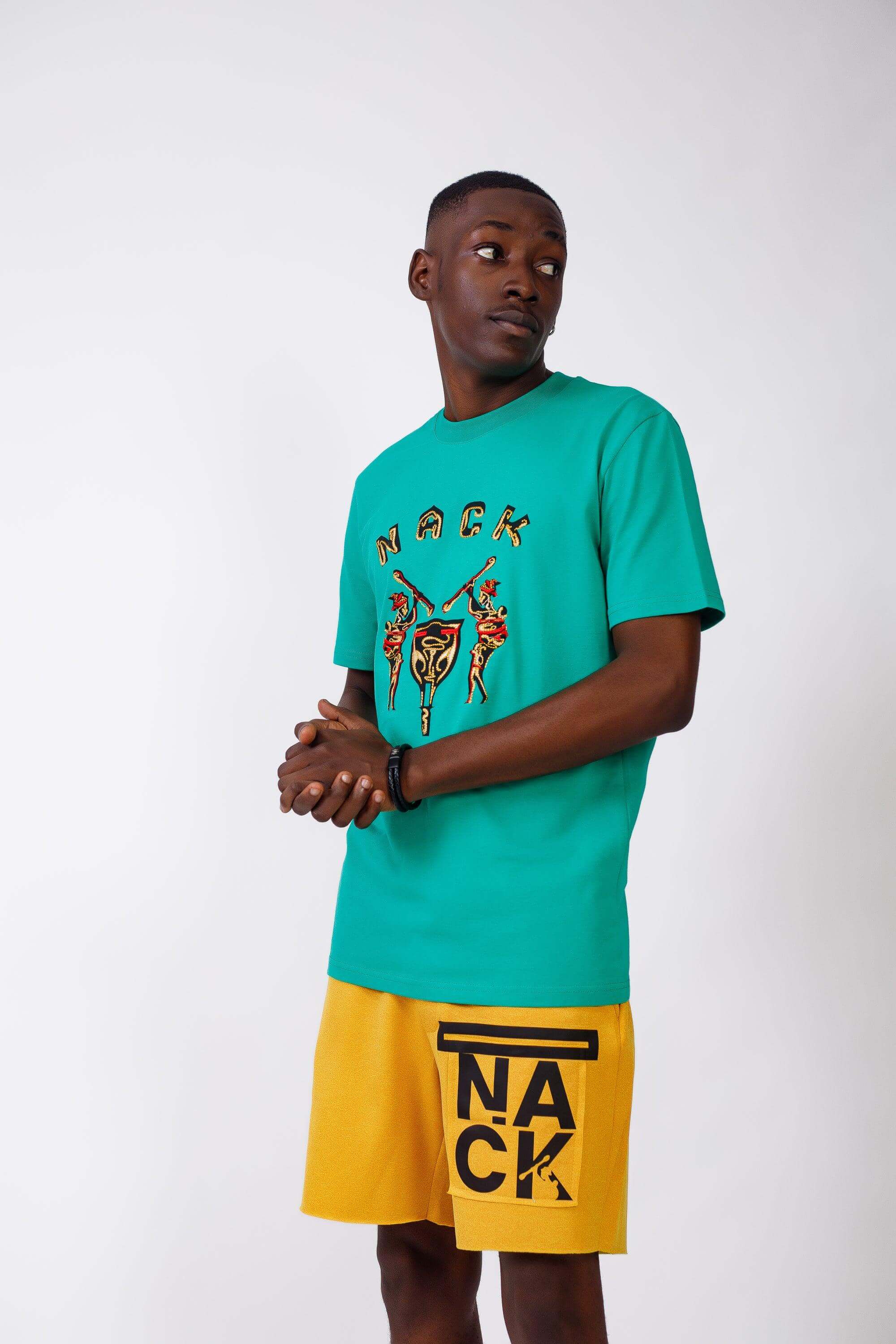 NACK Classic Tee in Green - Shirts & Tops