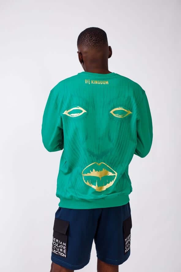 Ife Kingdom Sweat Top in Green - Shirts & Tops