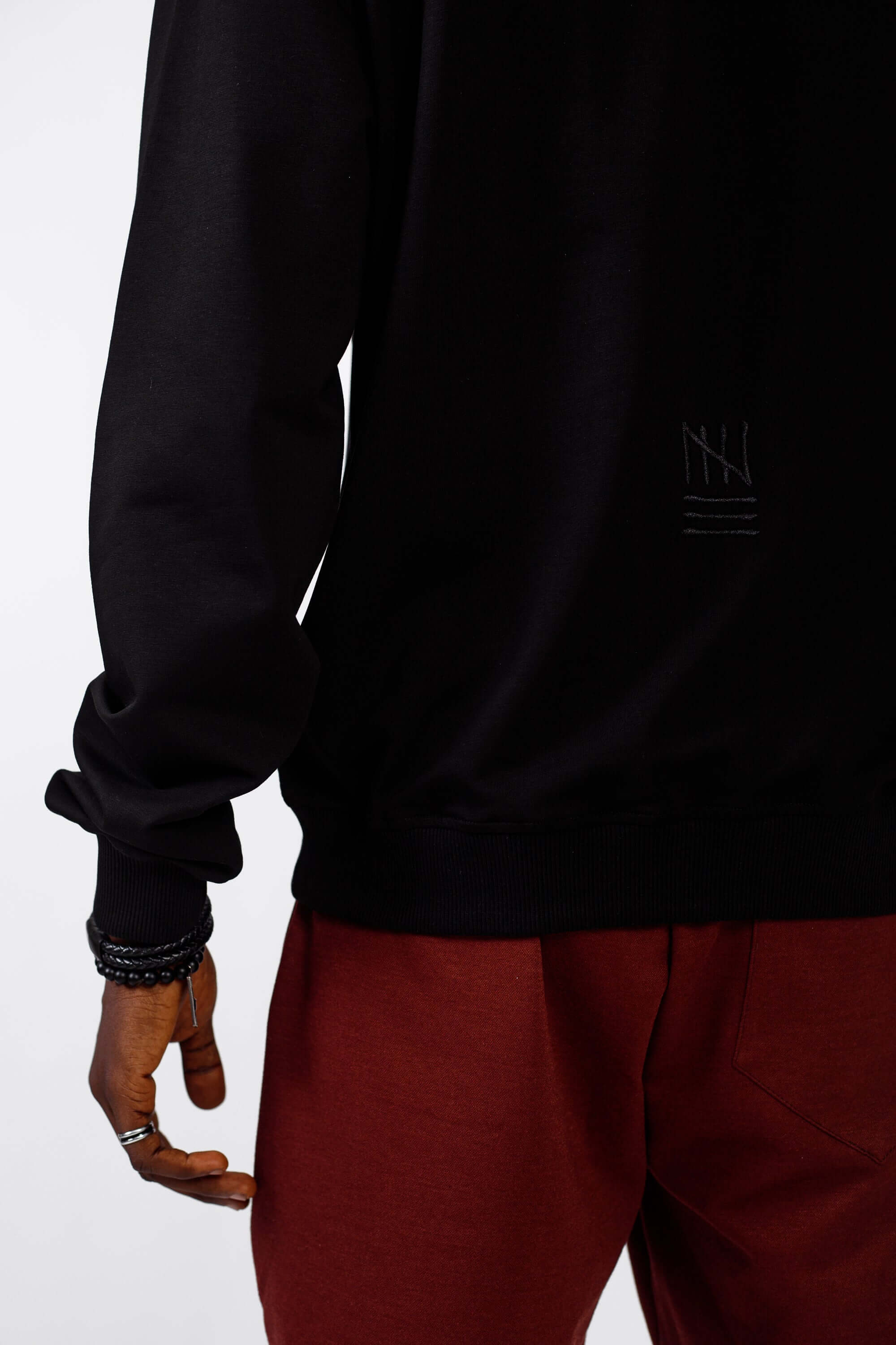 NACK Classic Sweat Top in Black - Shirts & Tops