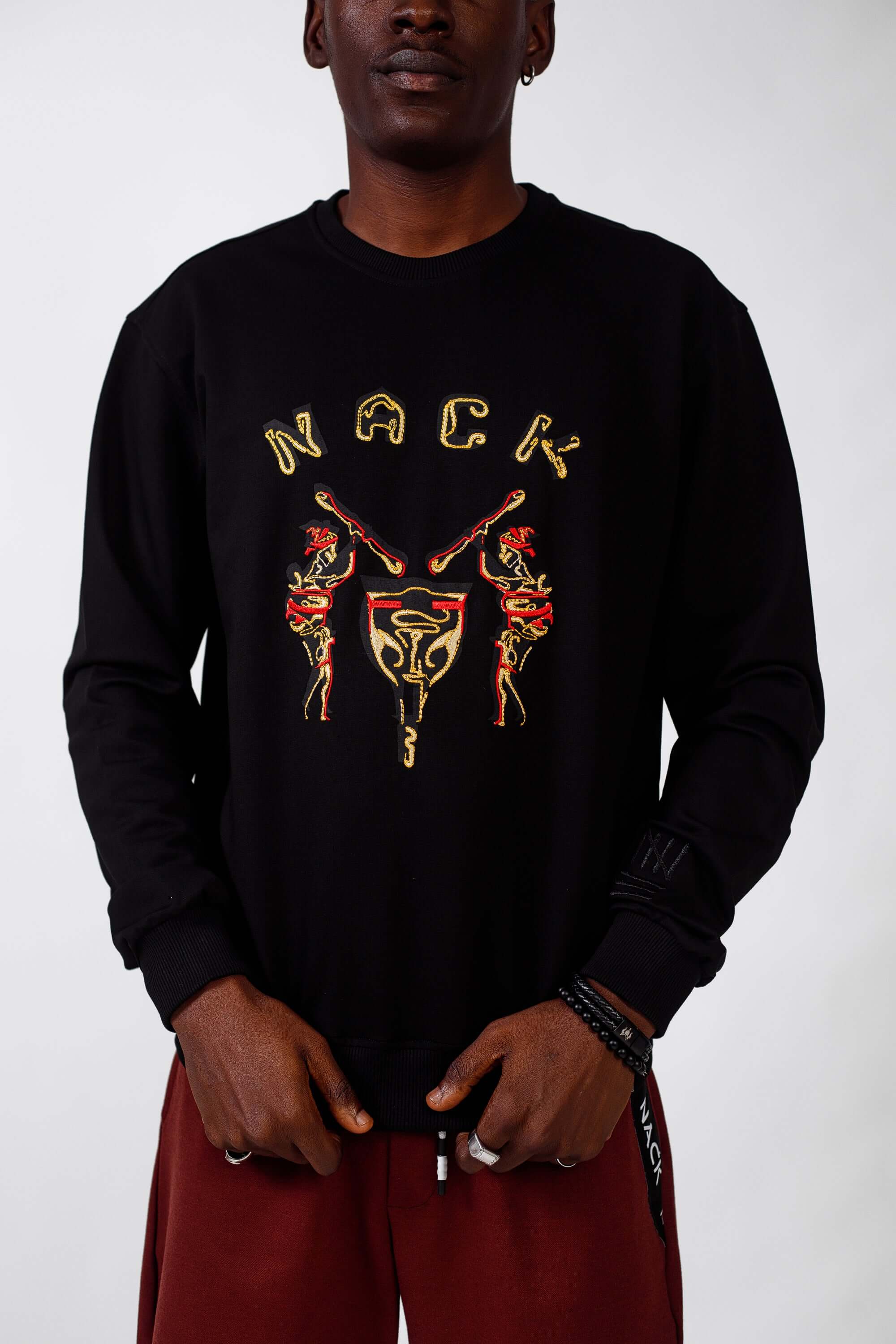 NACK Classic Sweat Top in Black - Shirts & Tops