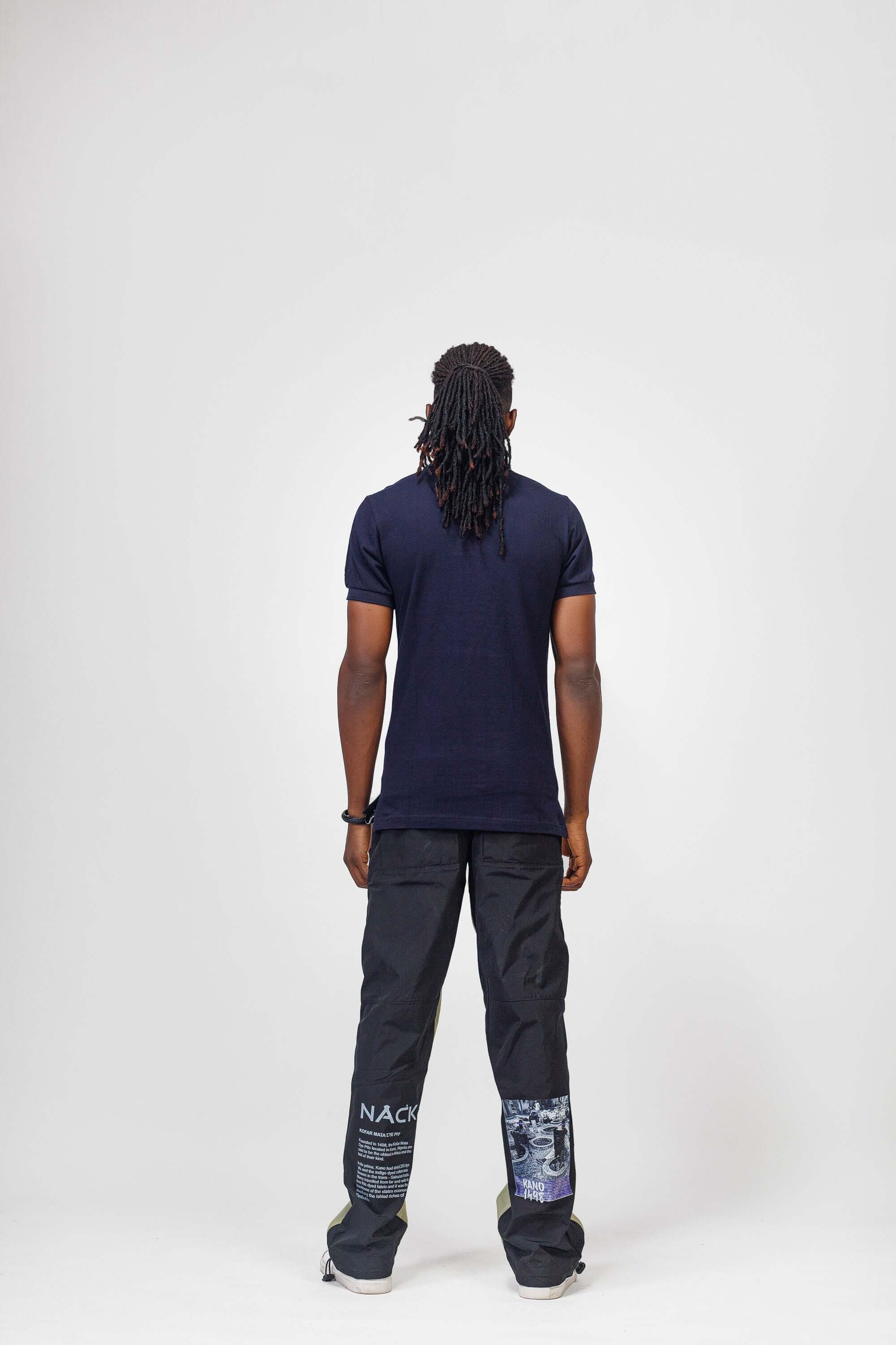 NACK PVC Polo in Navy Blue - Shirts & Tops