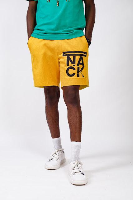 NACK Cut Shorts in Yellow - Shorts