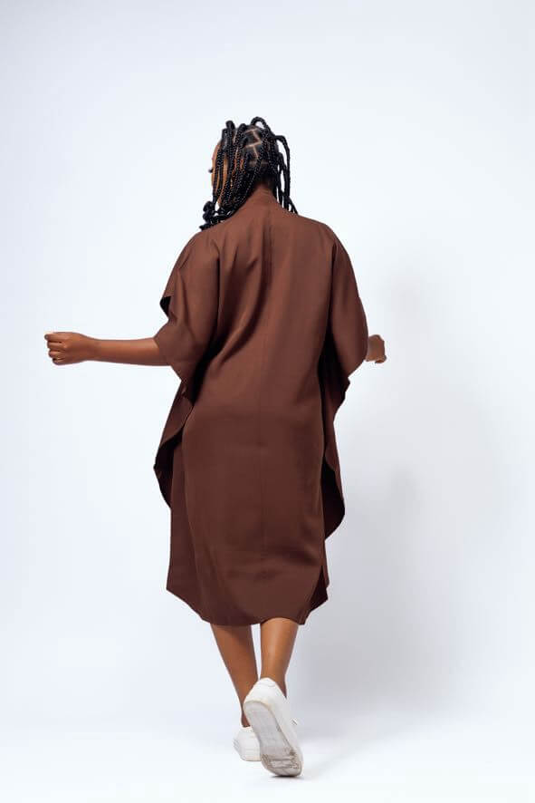 Festac Native Dress in Brown - Dresses